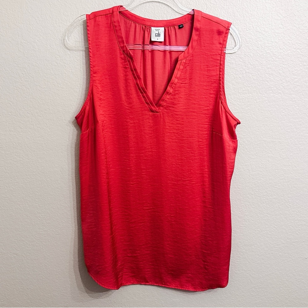 CAbi Vibrant Red Sleeveless Blouse